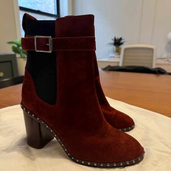 Rag & Bone Rust Red Suede Boots 37 - Picture 3 of 4